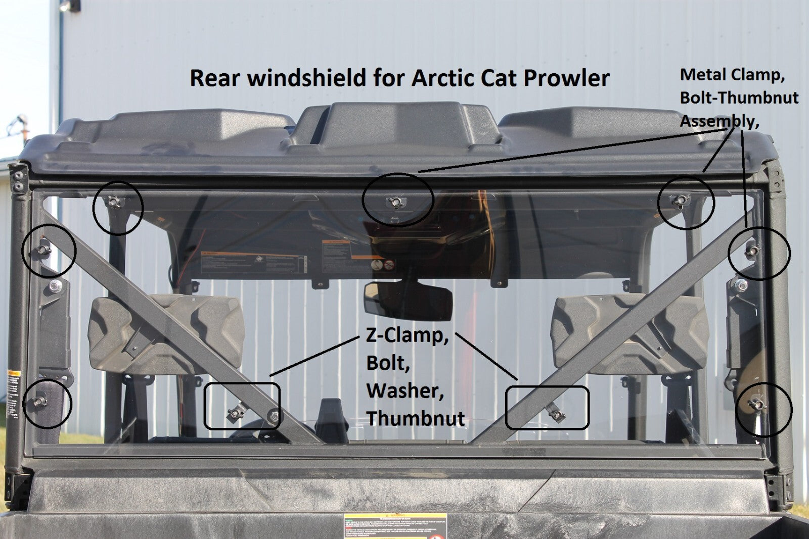 TRACKER 800SX 2020+ REAR WINDSHIELD